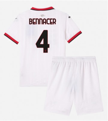 AC Milan Ismael Bennacer #4 Segunda Equipación Niños 2024-25 Manga Corta (+ Pantalones cortos)